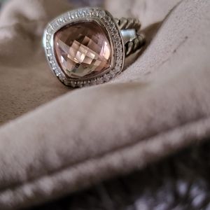 💝SOLD💝David Yurman Morganite and Diamond Albion Ring